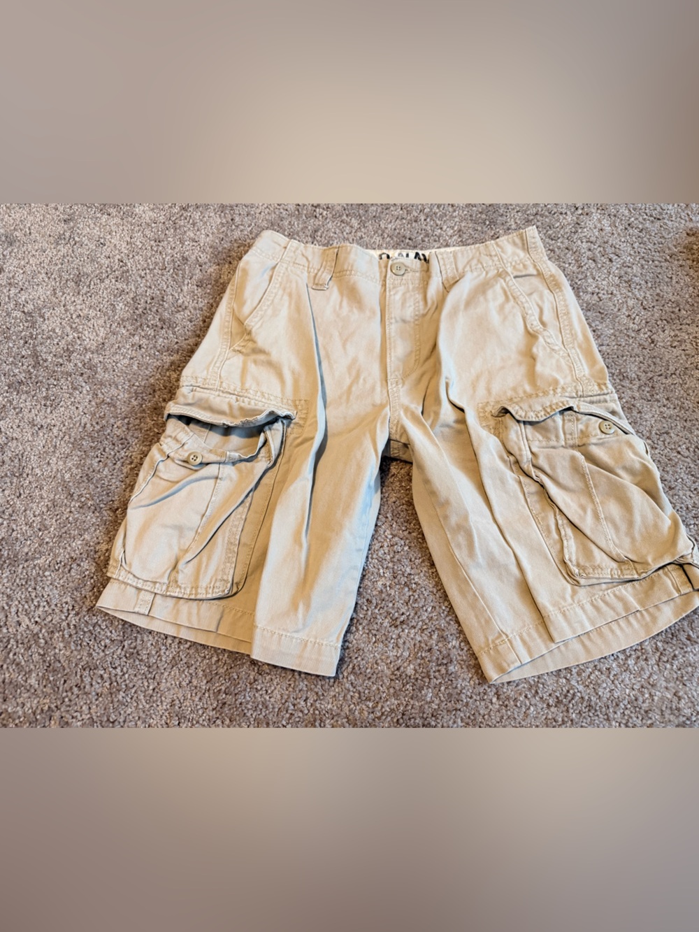 Men's Khaki Cargo Shorts - Utility Style